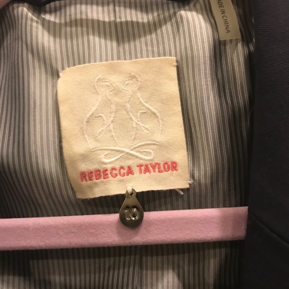 Rebecca Taylor Navy Blazer Size 10 - Picture 6 of 8